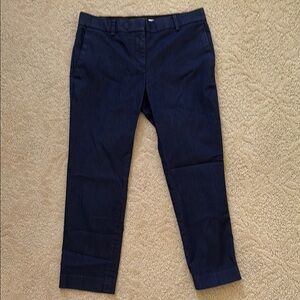 Ann Taylor Blue Straight Leg Crop Pants Classic Fit